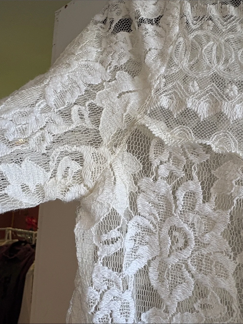 Free People Cream Floral Lace Scoop-Neck Peplum Tunic project piece